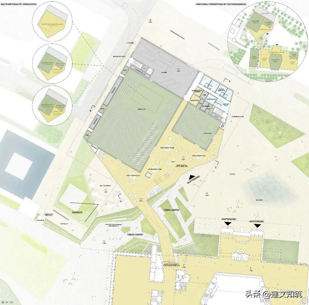 kadawittfeldarchitektur赢得萨尔布吕肯会议中心（MKK）设计竞赛