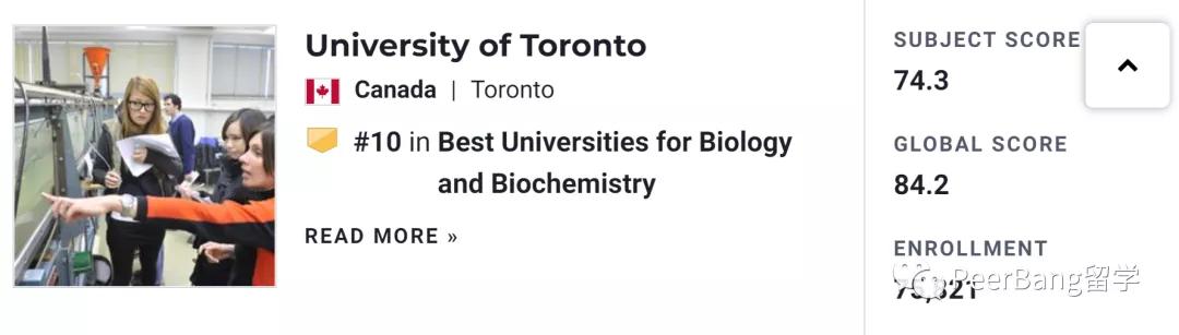 全球生物系大学排名前十,生物化学专业世界前100名大学