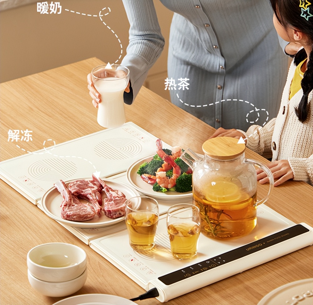 60秒速热的暖菜板子你见过吗？每天的饭菜都是热乎的！收纳还简单