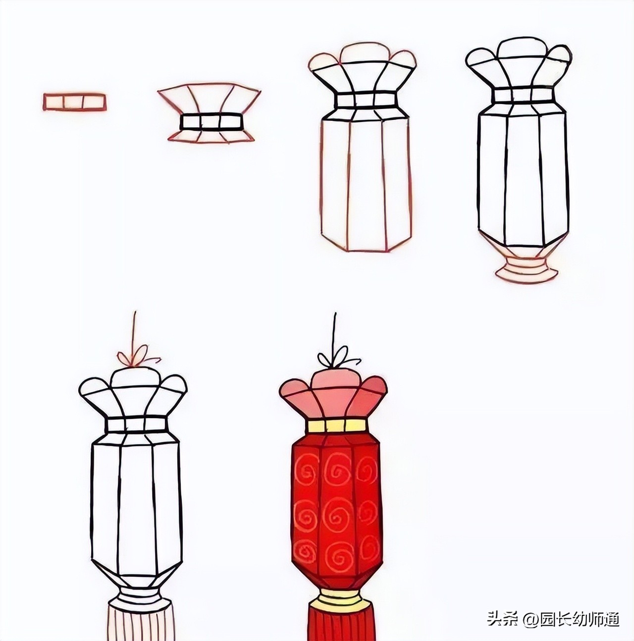 春节简笔画简单又漂亮幼儿园,春节简笔画幼儿园