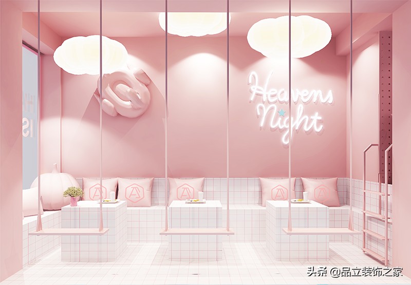 美妆店装修风格网红店小型,美妆店铺装修风格网红