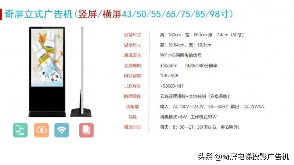 壁挂智能液晶屏广告机,智慧触控屏广告机