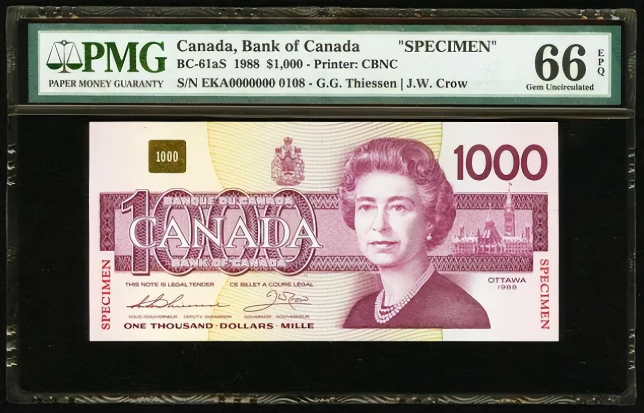 加拿大最大的纸币面额是多少,加拿大纸币2001版的介绍