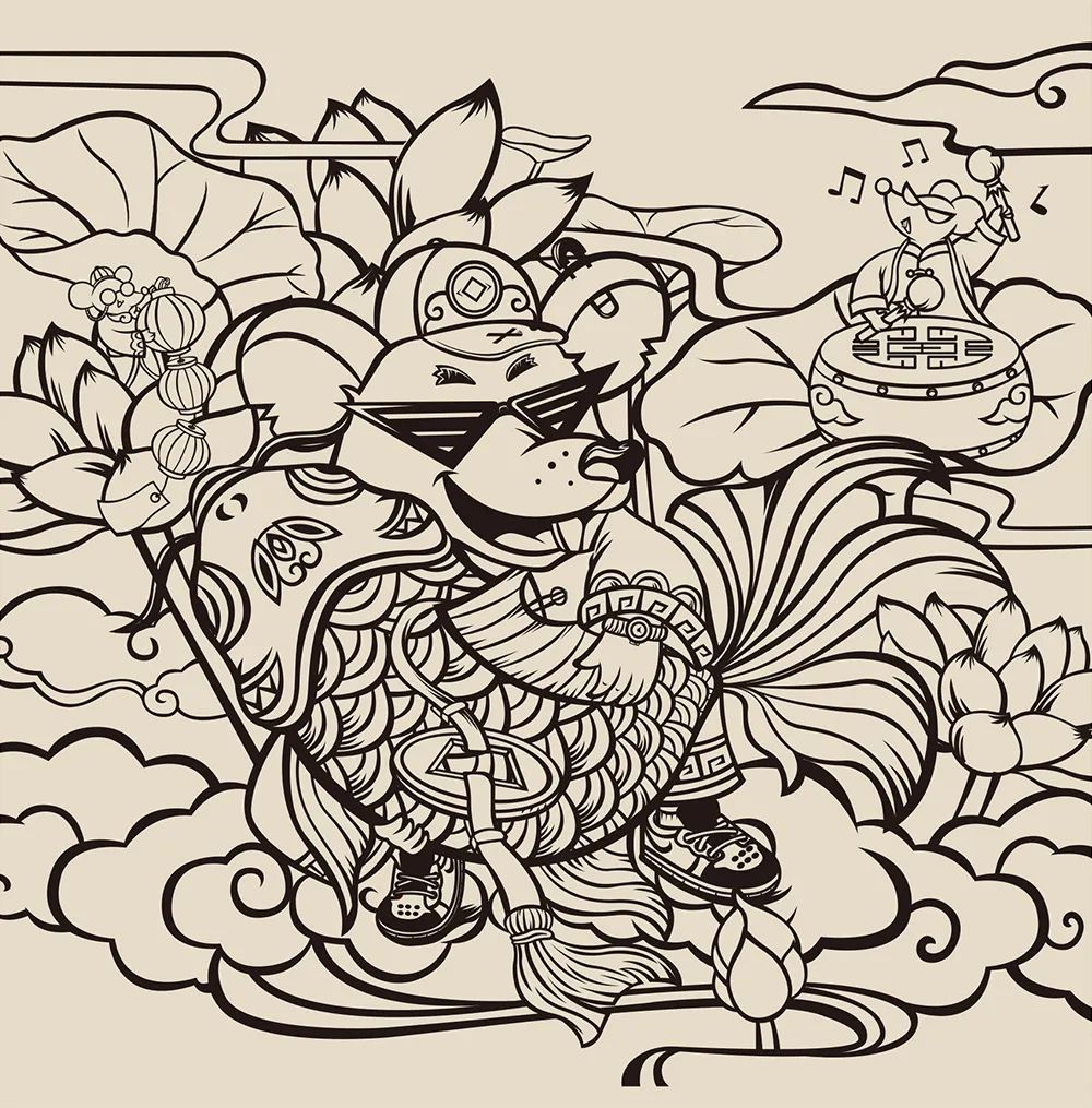 国潮风海报创意设计,国潮插画手绘初学者入门教程