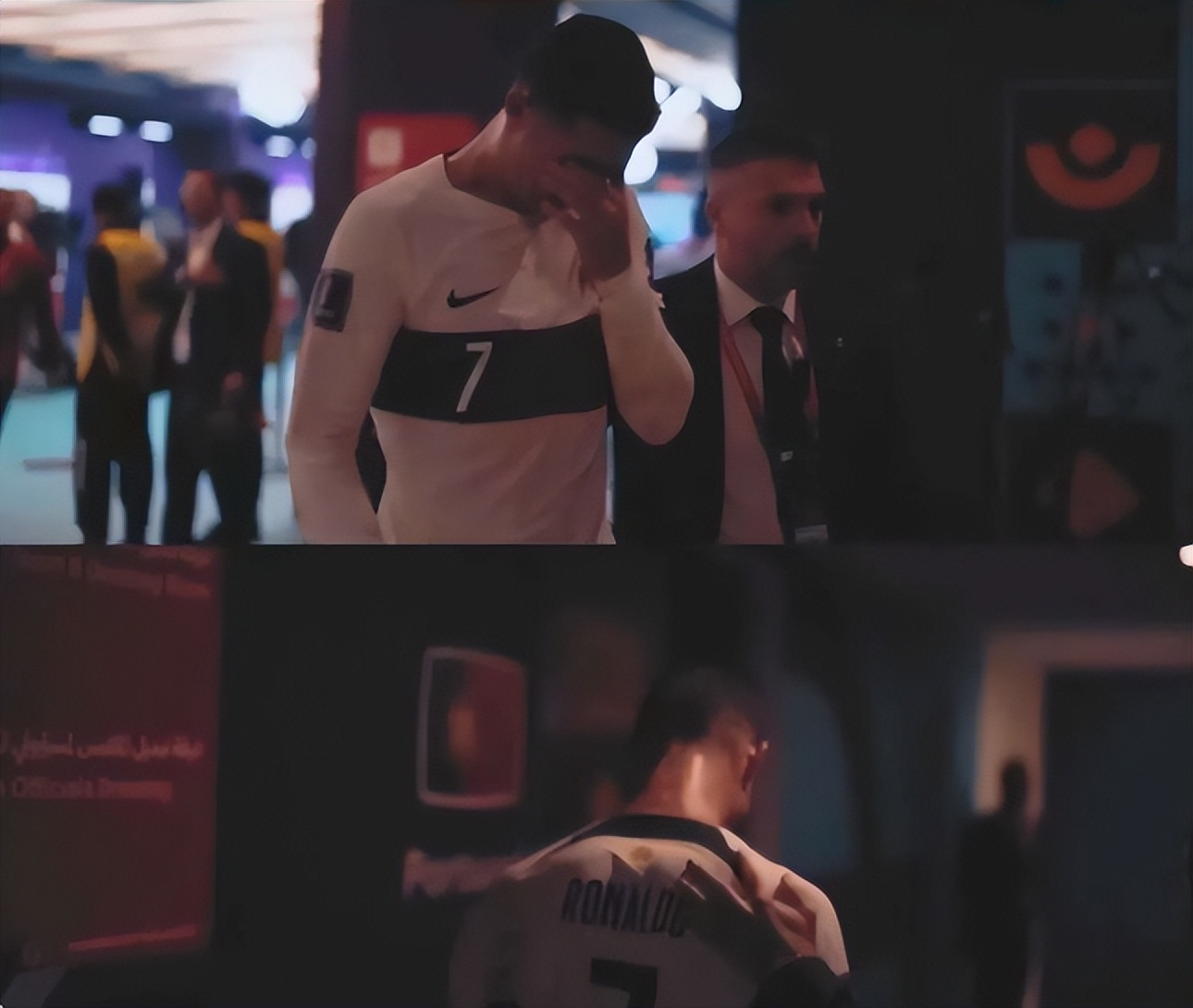 昏暗甬道中C罗无声哭泣的身影，救世主也救不了不信任他的球队