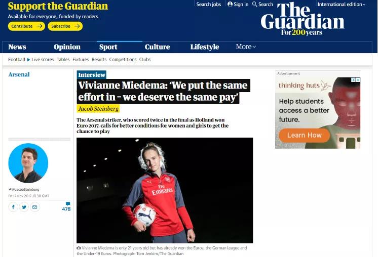 荷兰体坛：我们离实现男女同工同酬还有多远？