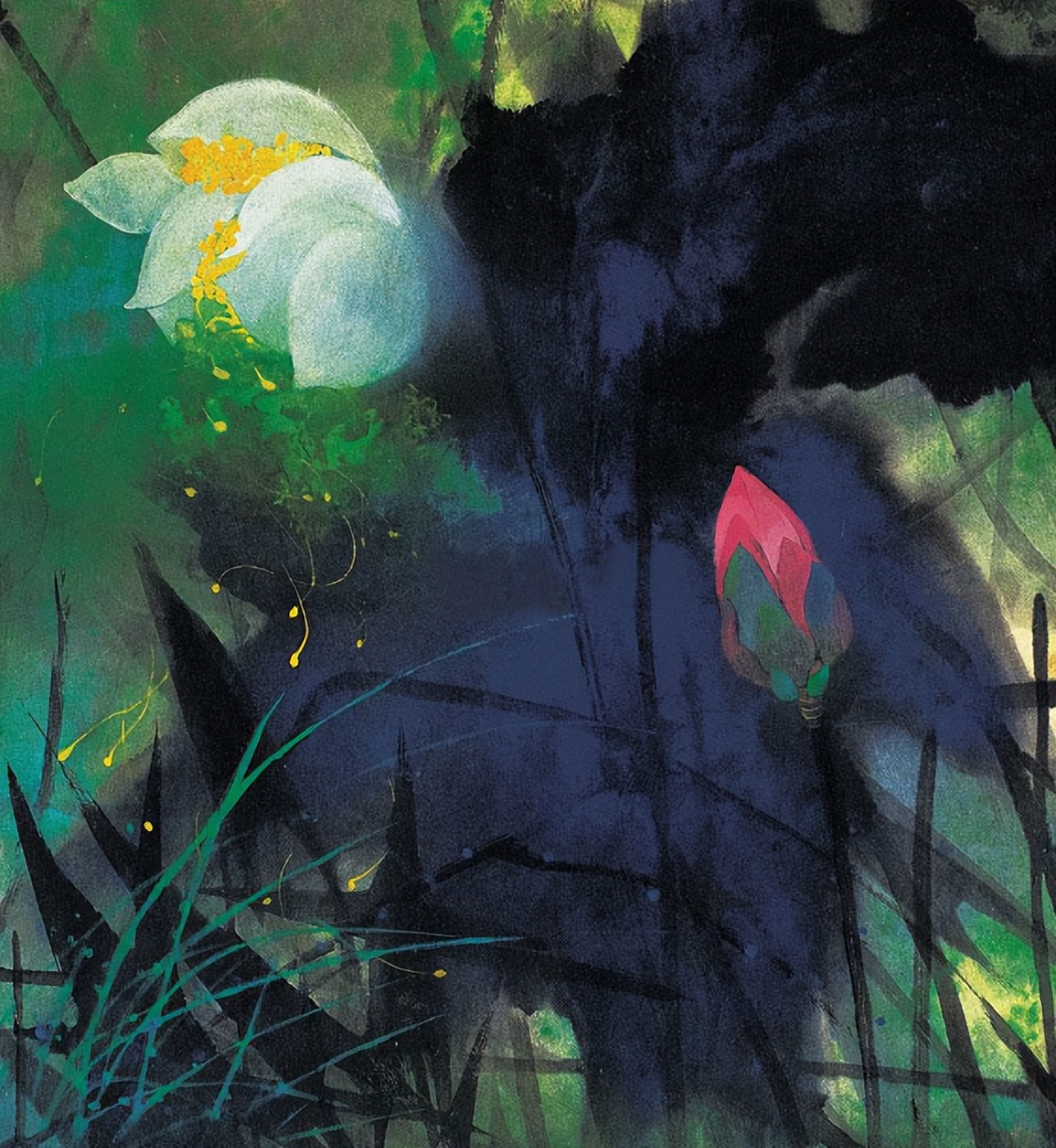 袁运甫著名画作,袁运甫彩墨荷花画法