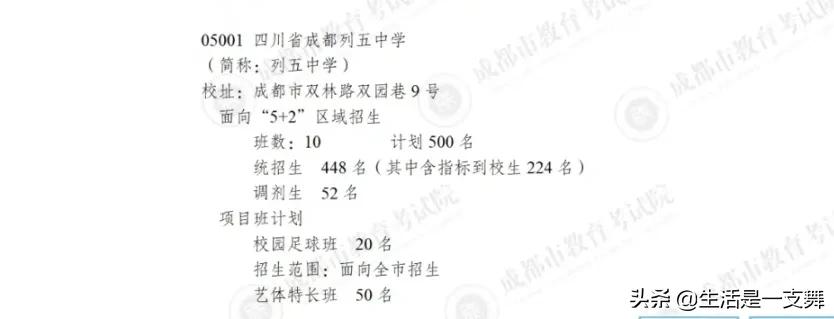 2023年成都高中招生计划表,成都高中招生计划表