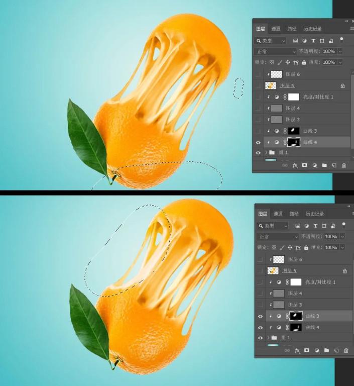 ps创意橙子制作教程,ps人脸与花创意合成