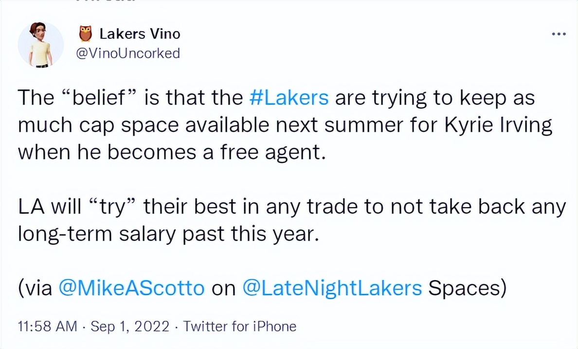 曝湖人或交易威少欧文,湖人拒绝用拉塞尔交易欧文