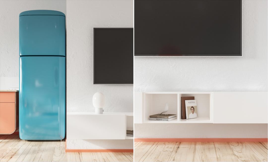 蓝橙色彩构成,活力橙配色装修