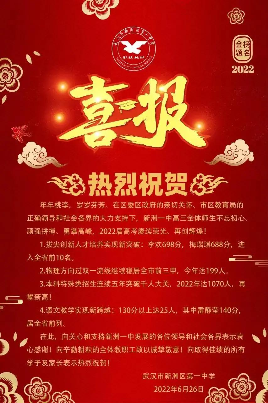 新洲区一中好吗,新洲一中情况如何