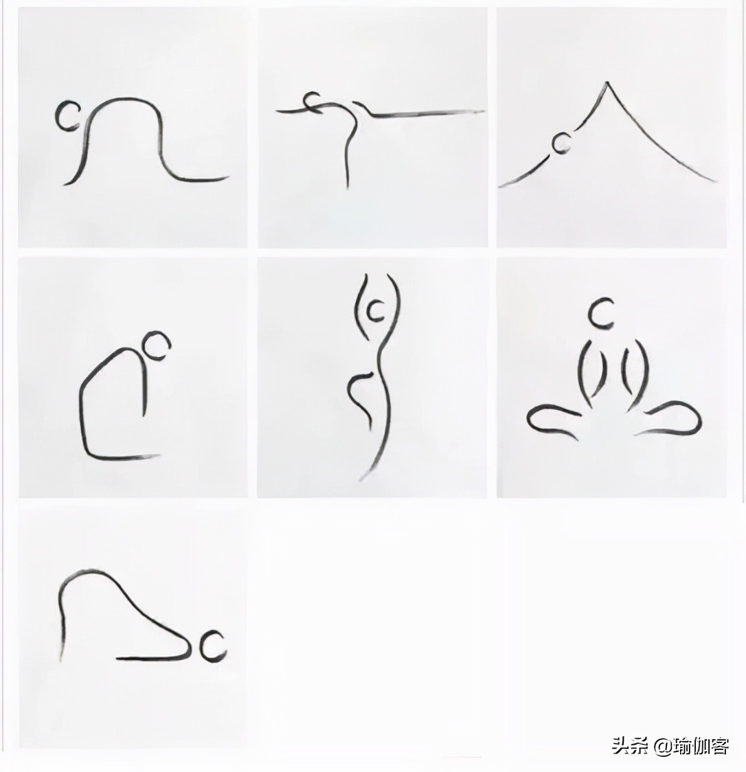基础哈他瑜伽排课体式小人图,瑜伽体式小人图全套