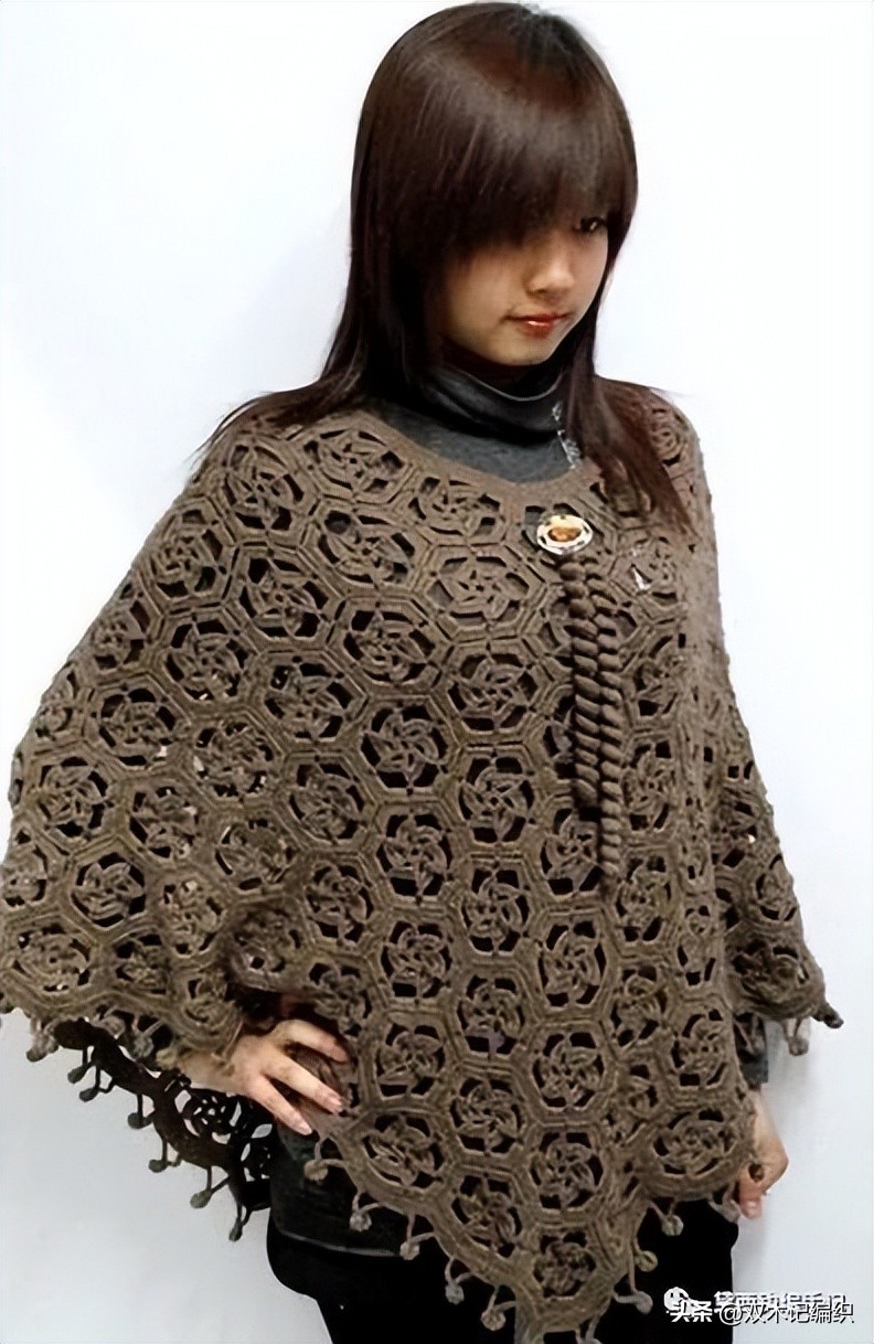 4岁女童斗篷披肩钩针视频教程 (敏敏的斗篷披肩钩针教程合集)