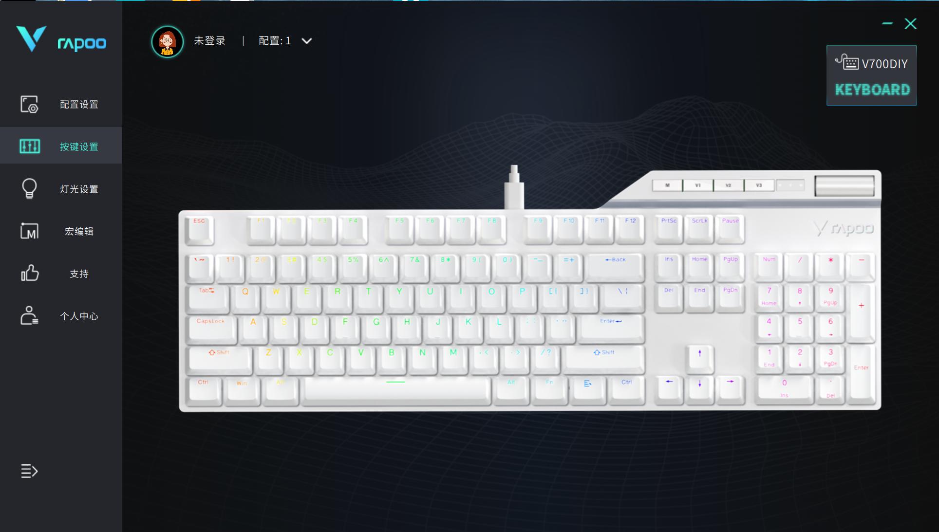 雷柏机械键盘v700rgb测评,雷柏V700DIY机械键盘评测