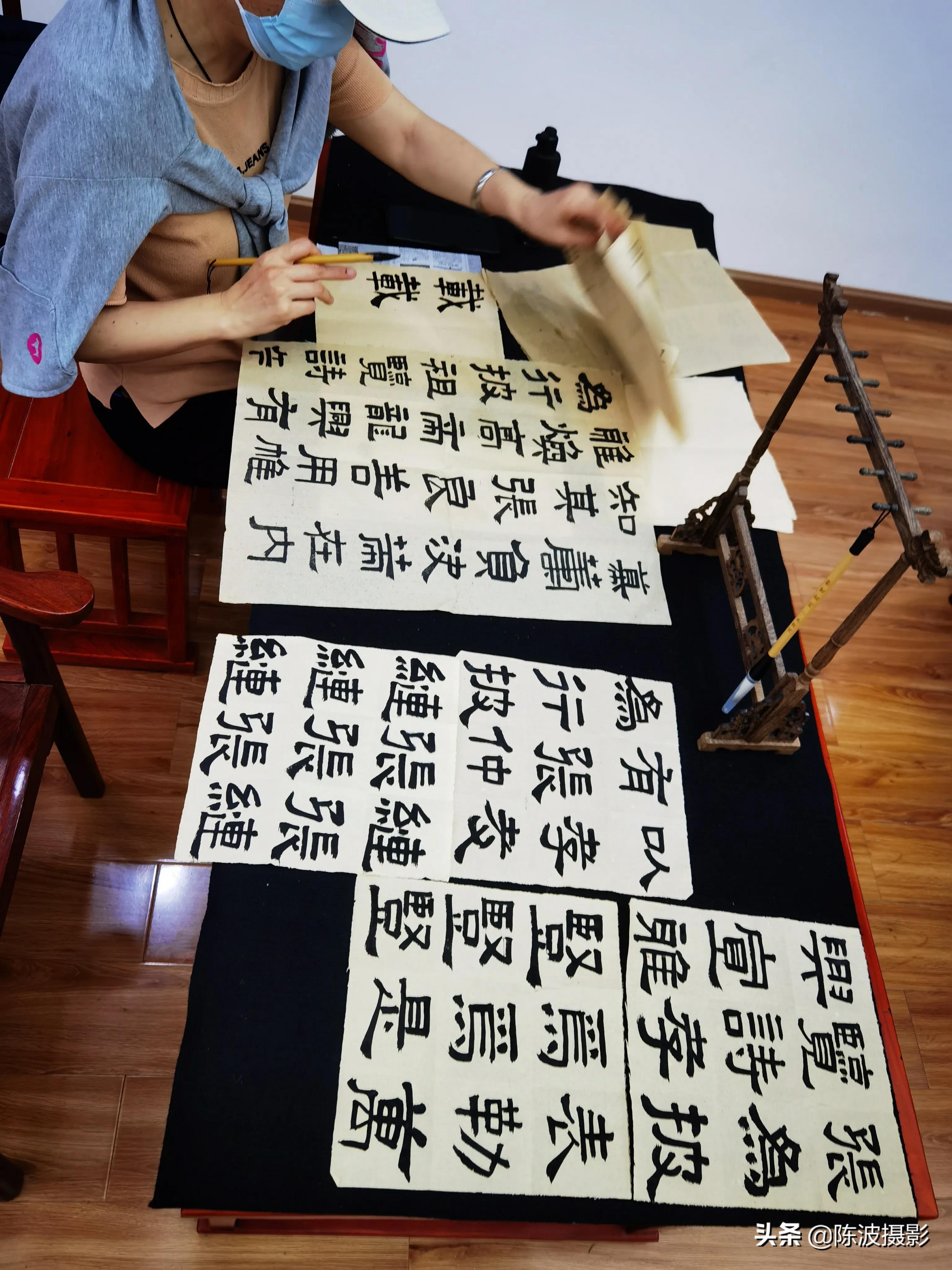 陈波行草书,名家隶书张迁碑教学视频