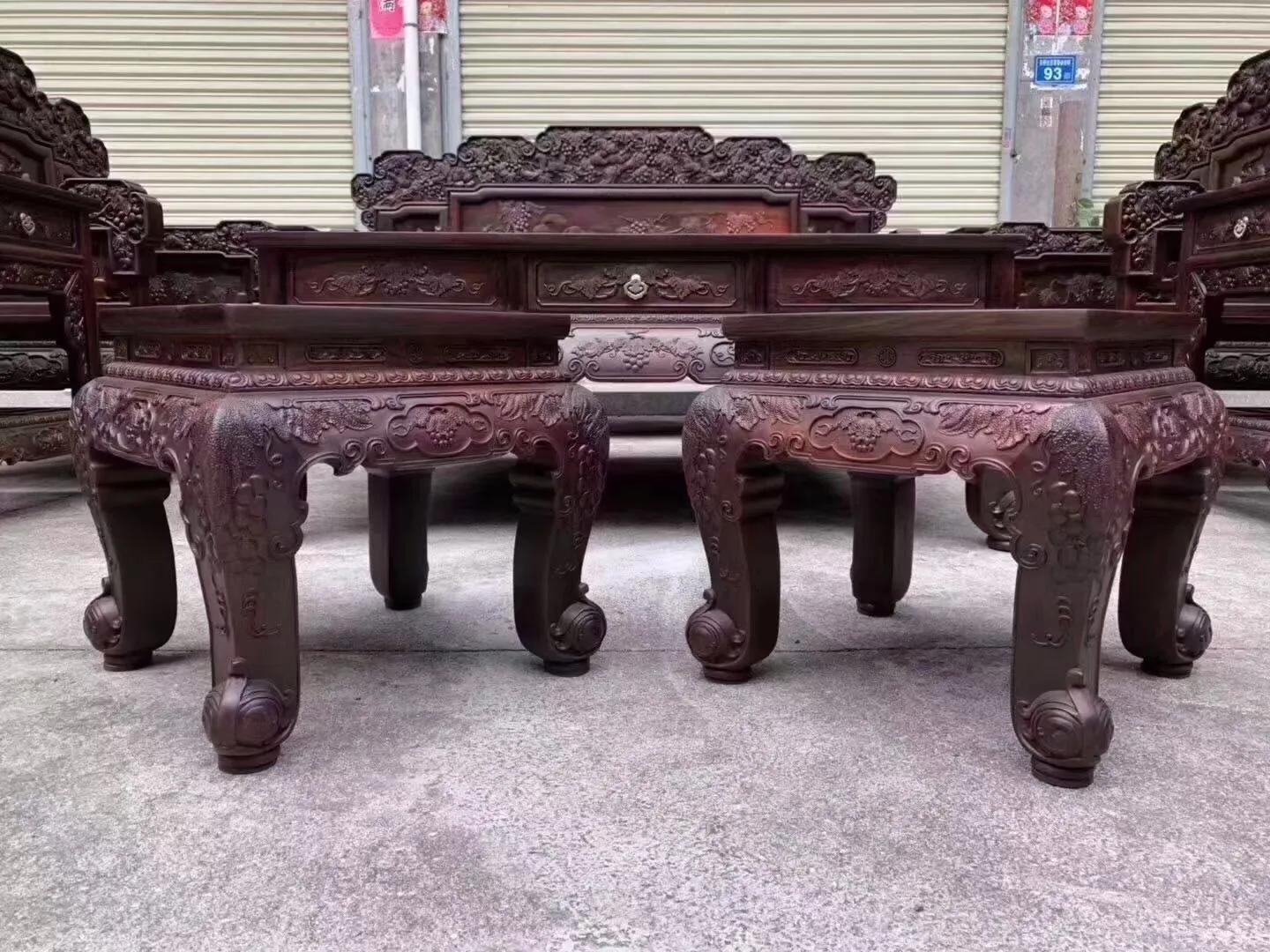 老挝大红酸枝交趾黄檀沙发价格,大红酸枝沙发最好的款式