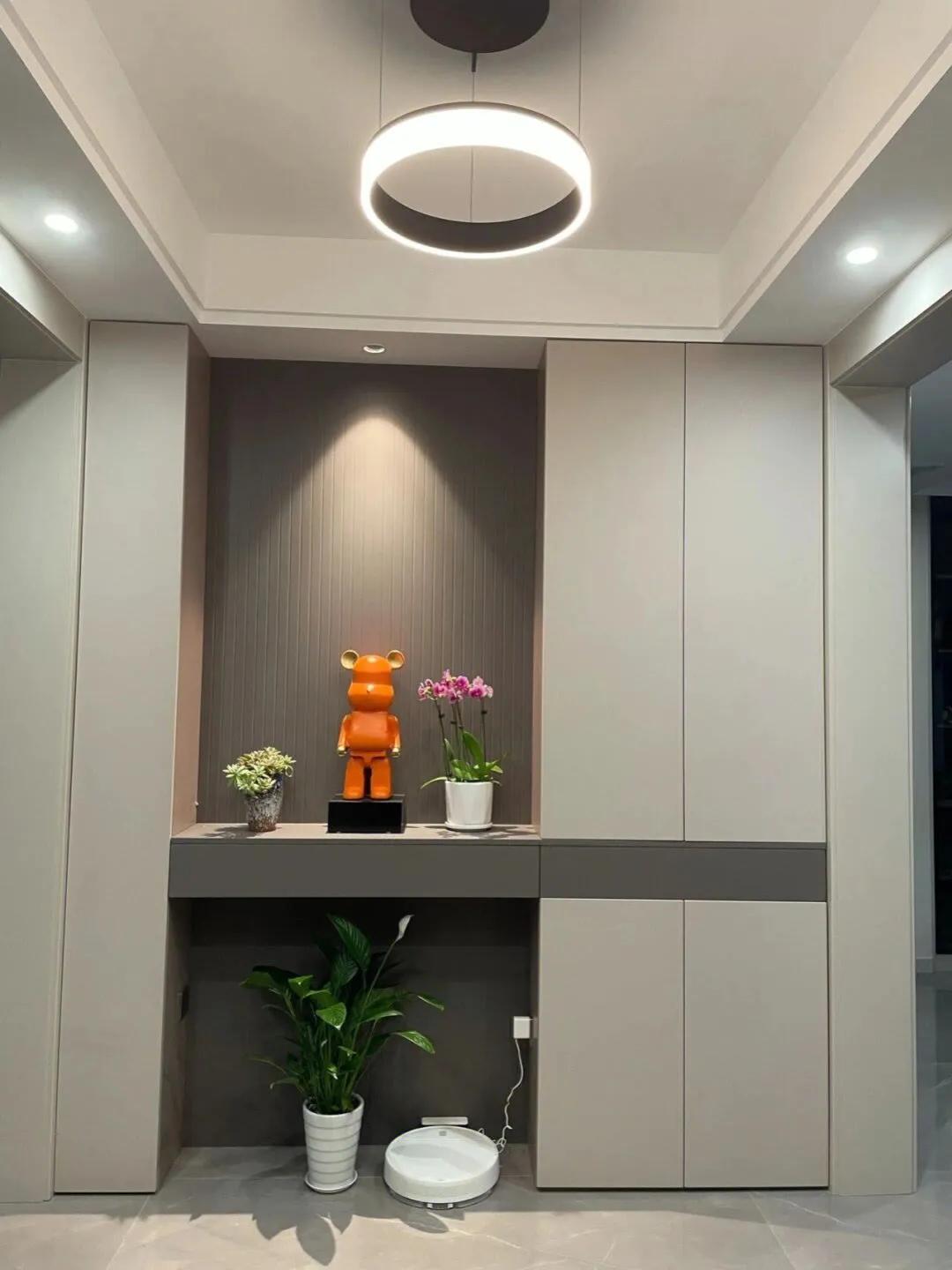 进门玄关带鞋柜,窄玄关鞋柜设计