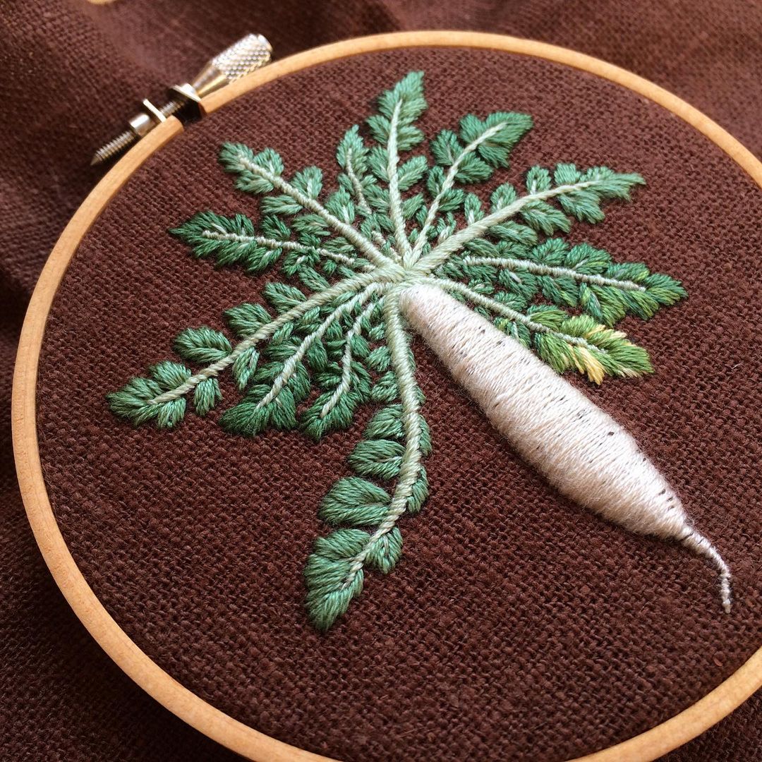 一针一线日本纯手工刺绣,日本刺绣简单又漂亮