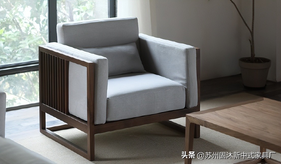 三室两厅简约风实木家具推荐,原木色简约新中式家具实景