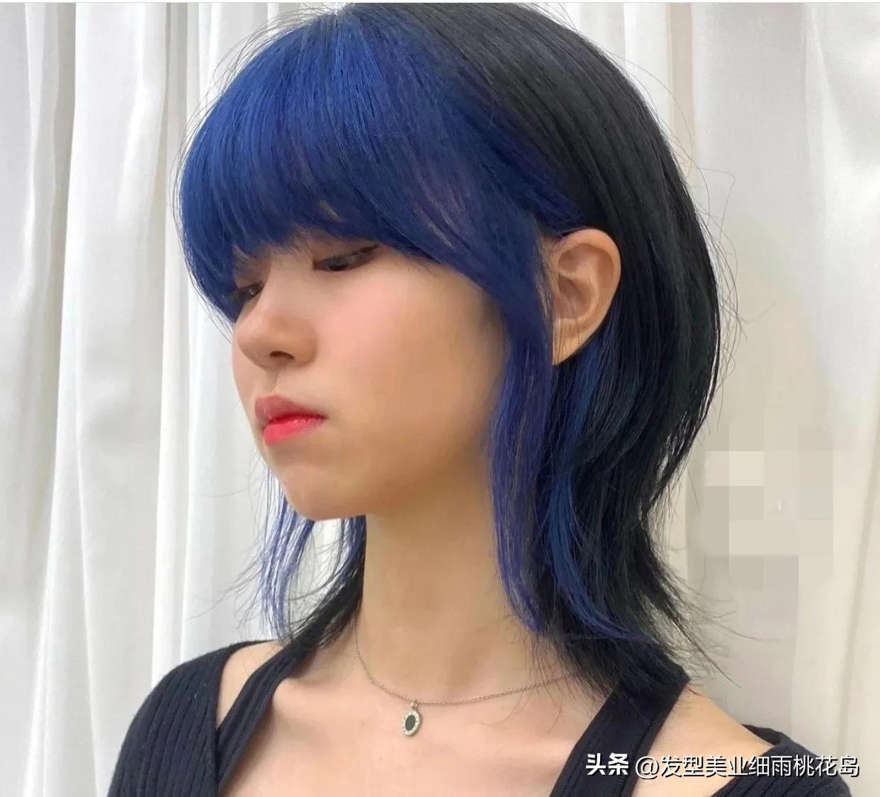 高层次短发耳边染发,高层次挂耳染短发