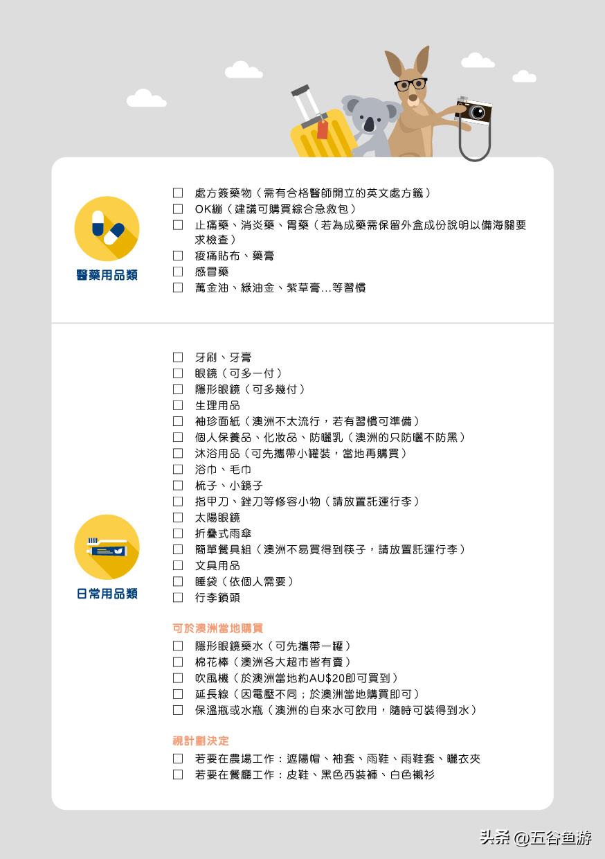 出国随身行李必备物品,出国上学需准备的行李