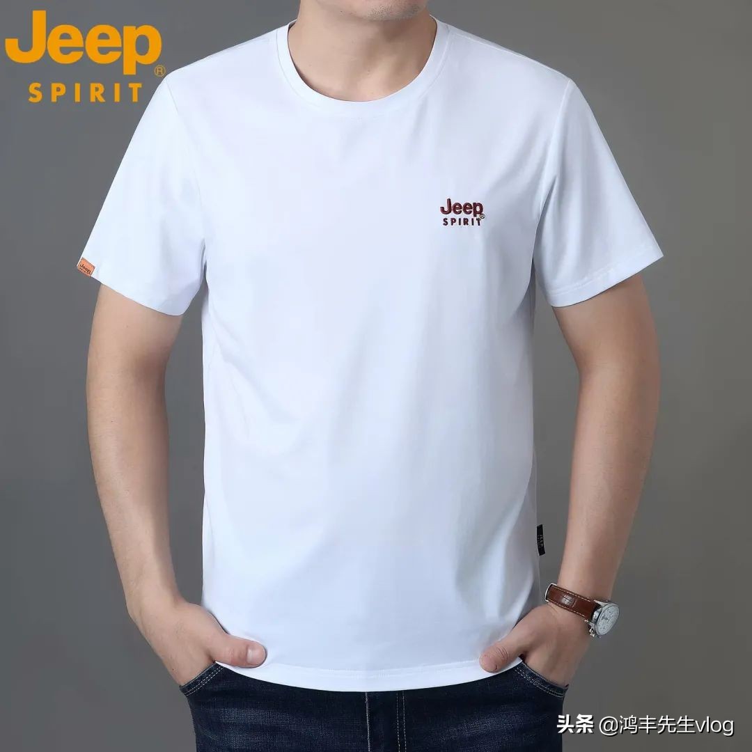 jeep短袖t恤专卖店男装翻领,jeep短袖t恤男纯棉官方正品