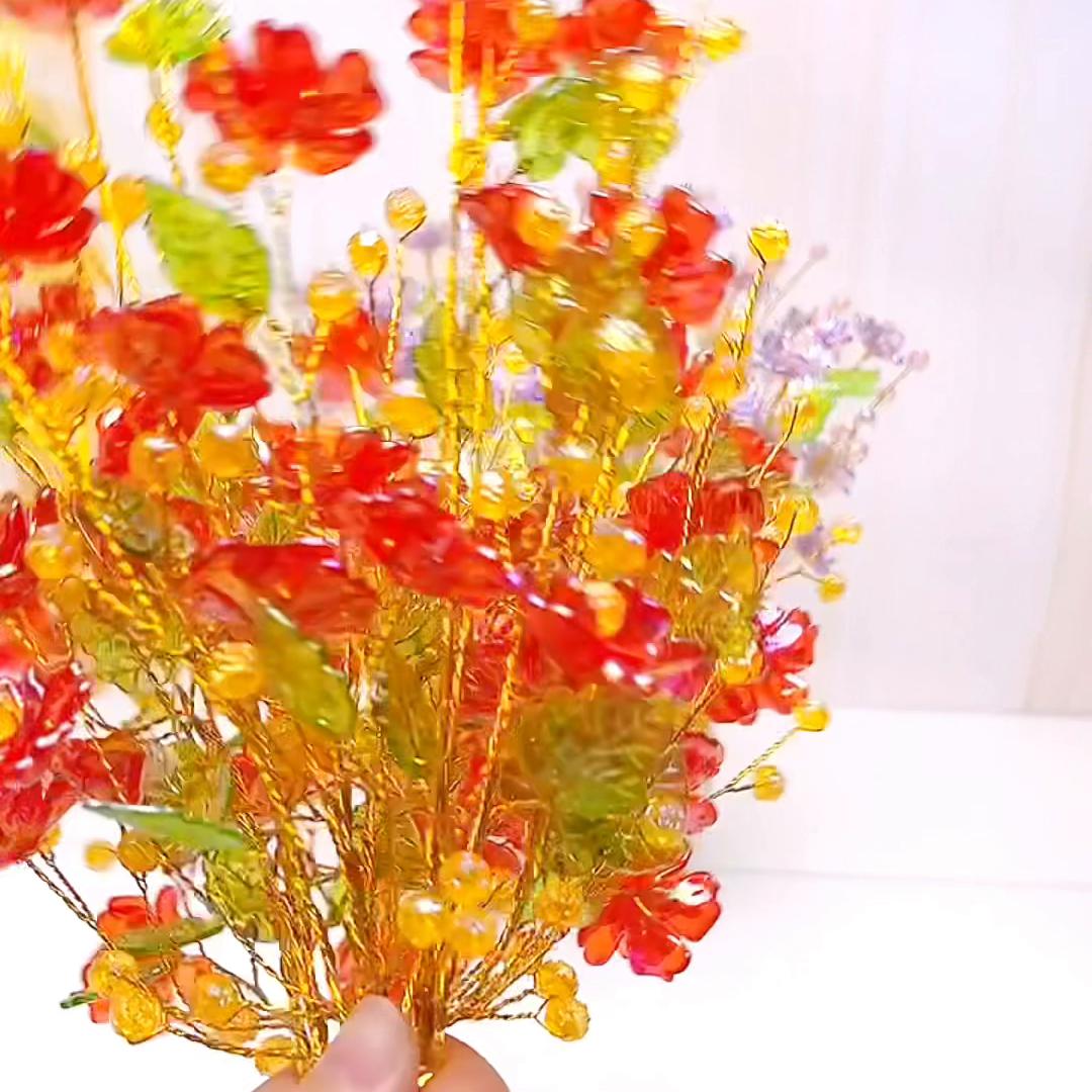 水晶玫瑰花教程材料包,水晶玫瑰花教程慢动作