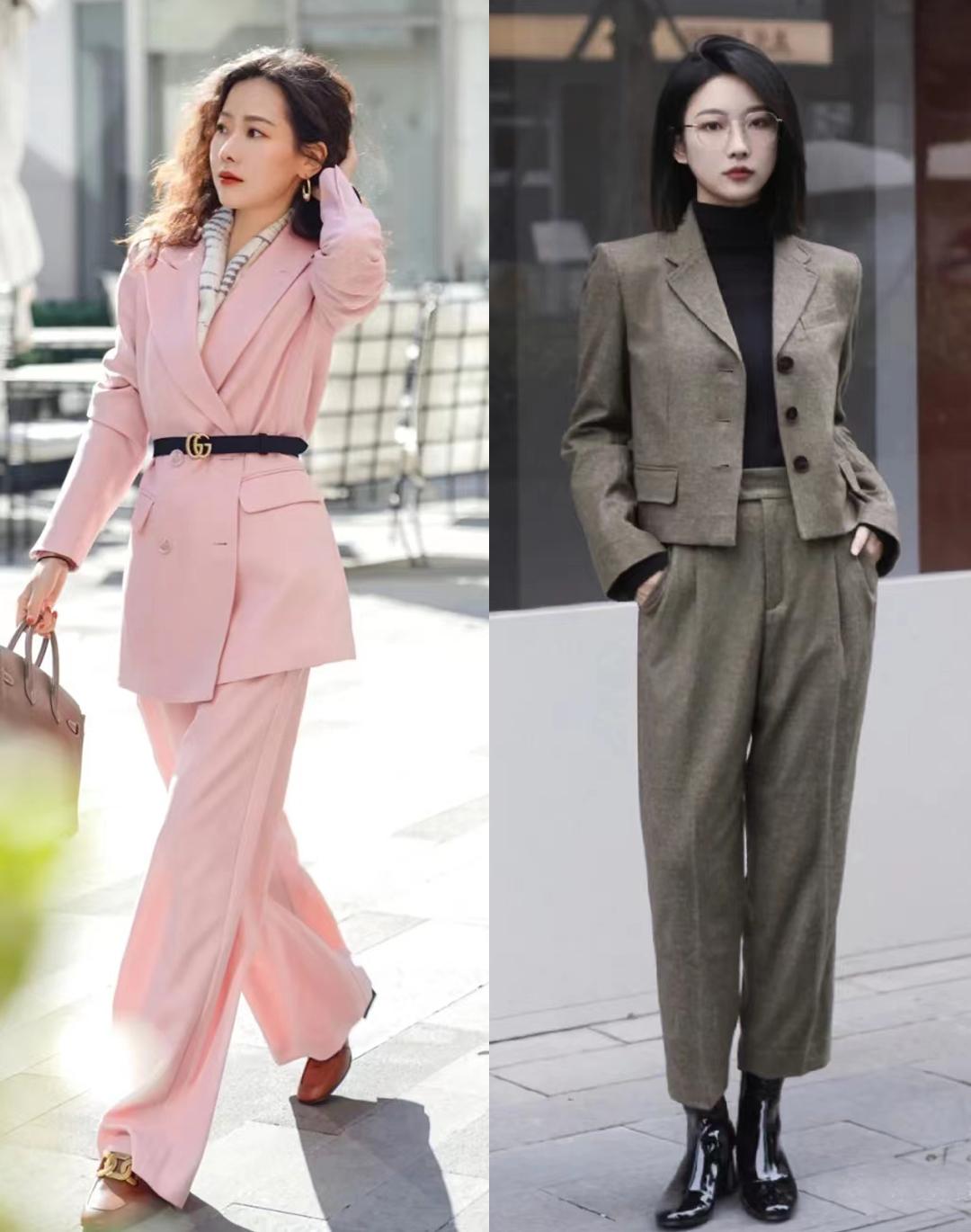 春天穿双面西装搭配什么裤子和鞋,休闲修身西装搭什么裤子好看