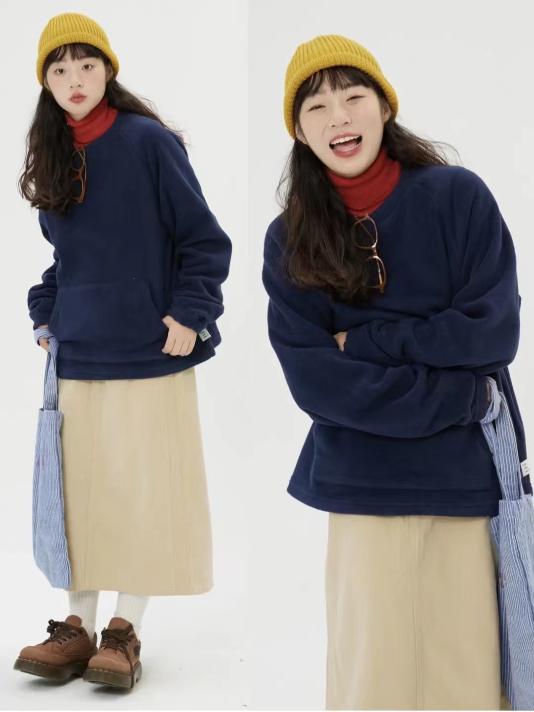 宽松版卫衣搭直筒宽松休闲裤,宽松卫衣怎么搭配裙子才好看