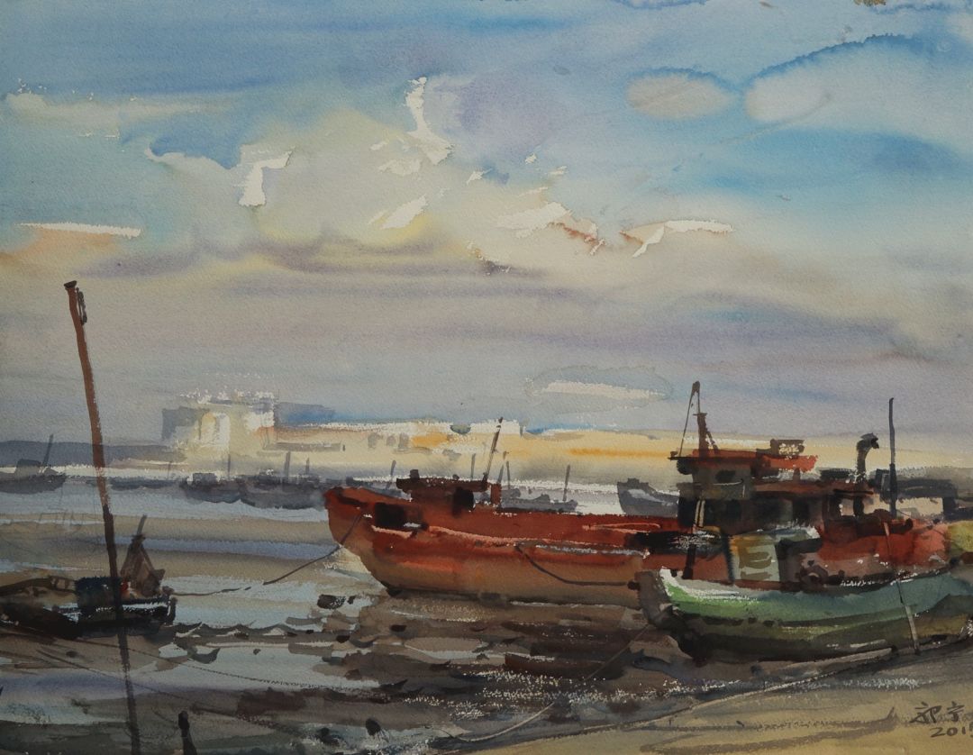 郭宁油画水彩画作品集,诗情画意