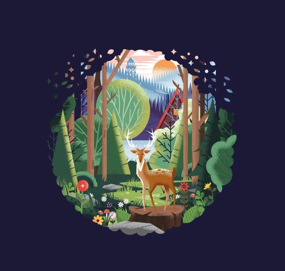 一组极具个人风格的插画,一组很有意境的插画