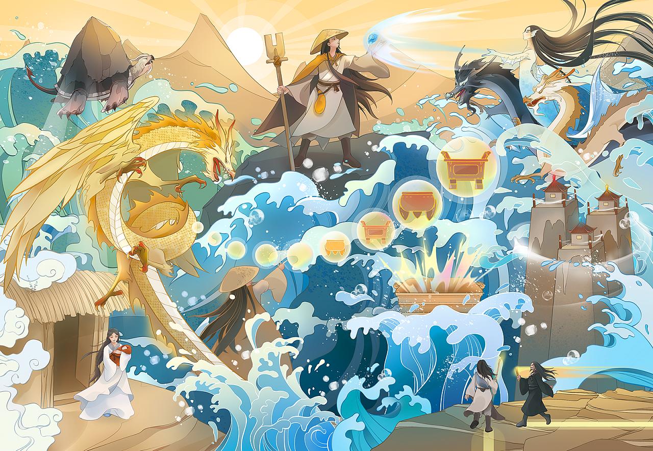 大禹治水经典中华神话故事,大禹治水神话故事大全