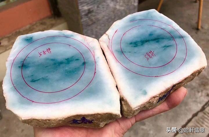 赌石暴涨的帝王绿料子,大涨的黑皮壳翡翠大原石