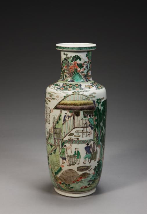 康熙民窑五彩瓷器松石绿釉特征,乾隆松石绿釉