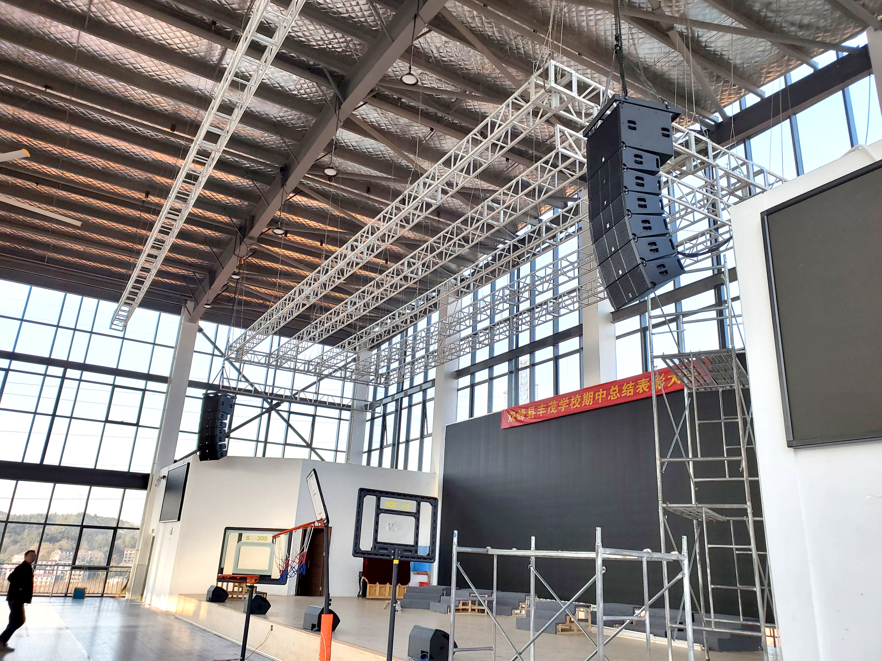 声声向荣｜ONITER助力双峰县丰茂学校打造现代化体艺馆