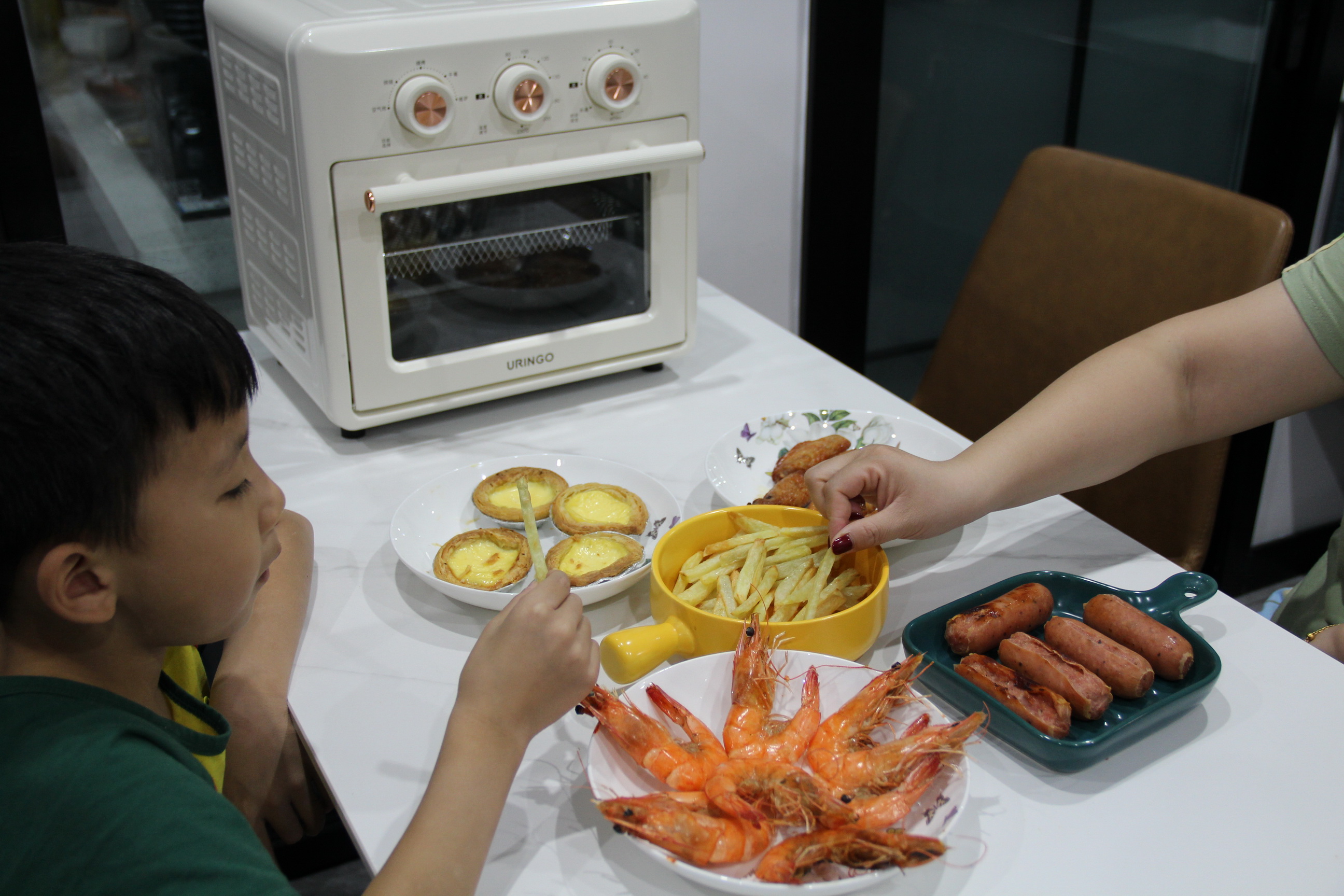 多功能烘焙烤箱空气炸锅,七彩叮当空气炸锅烤箱一体