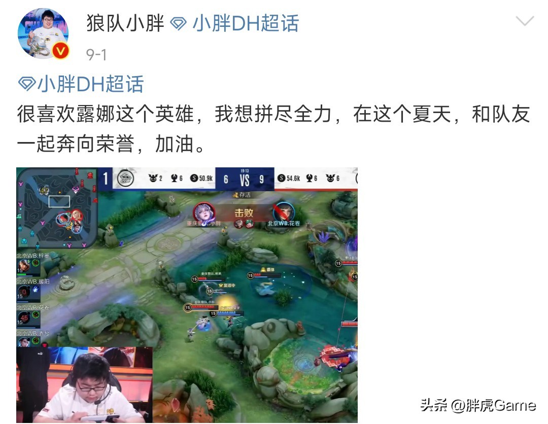 小胖操作不输花海,小胖巅峰赛无敌露娜