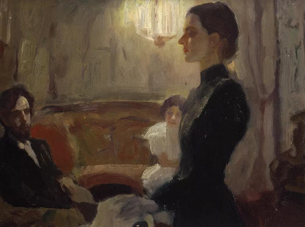 何多苓俄罗斯写生油画,何多苓油画2007