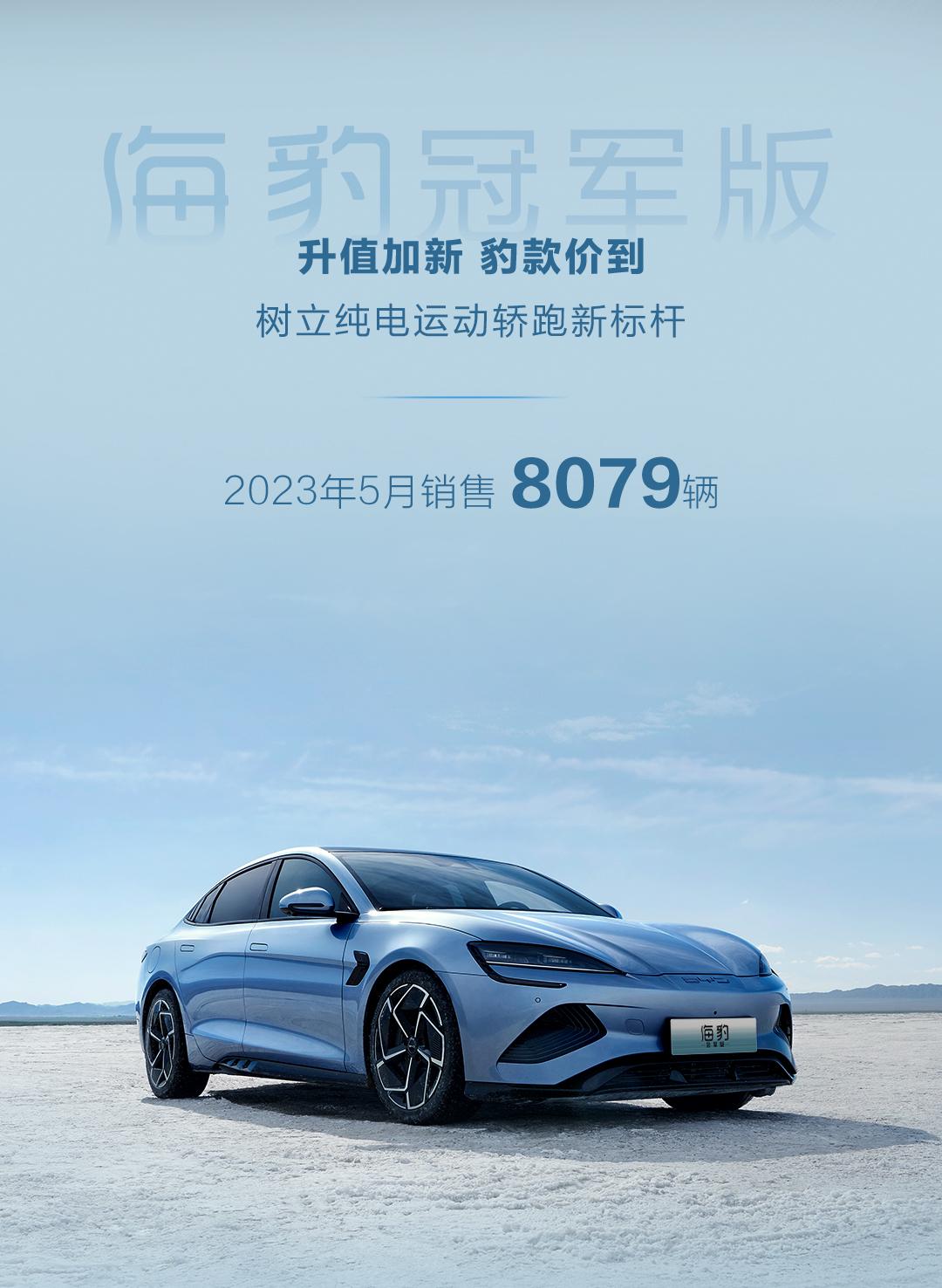 8079辆，B级车前10强唯一中国品牌，海豹扛起向上突破的旗帜