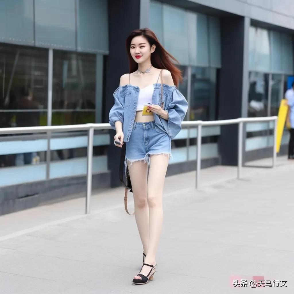 牛仔短裤搭配什么鞋最合适,牛仔背带短裤搭配什么最合适