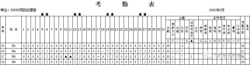 手机版考勤表自动统计出勤天数,考勤表的整理统计最快的方法