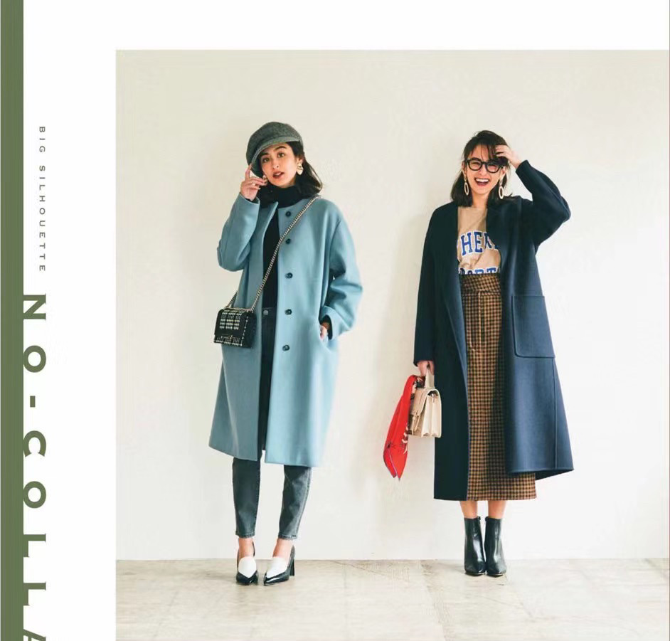 日杂穿搭冬季泰迪熊大衣,中长款职业风大衣怎么搭