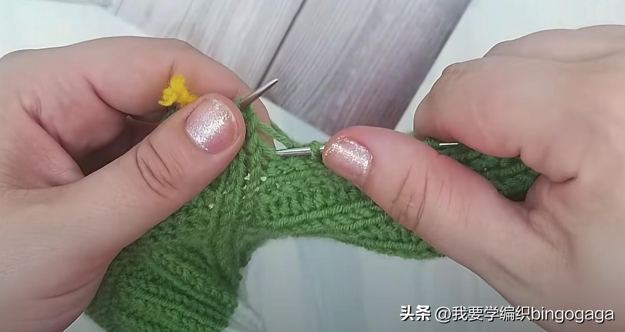 一片式毛线袜的织法,一片式织袜子