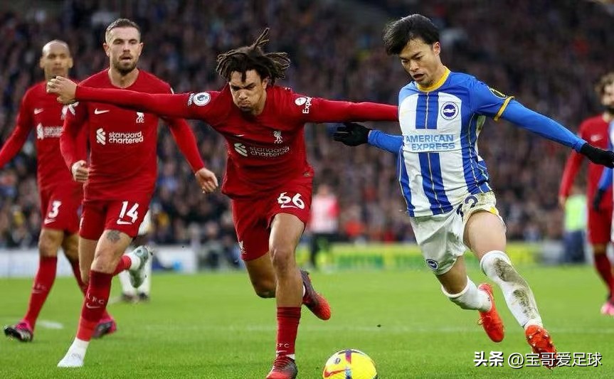 三笘熏踩着阿诺德成名,三度打爆利物浦太子,“三球王”名副其实