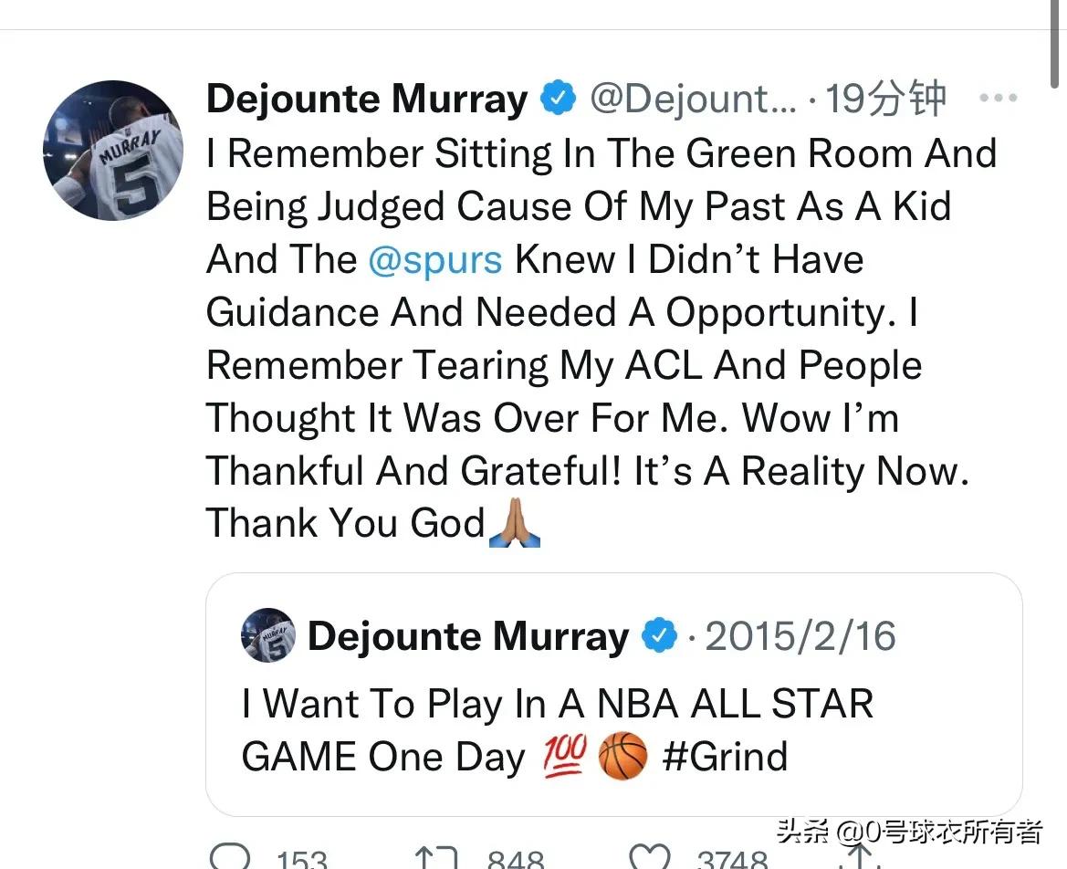 德章泰穆雷上脚球鞋全明星,德章泰穆雷什么时候进的全明星