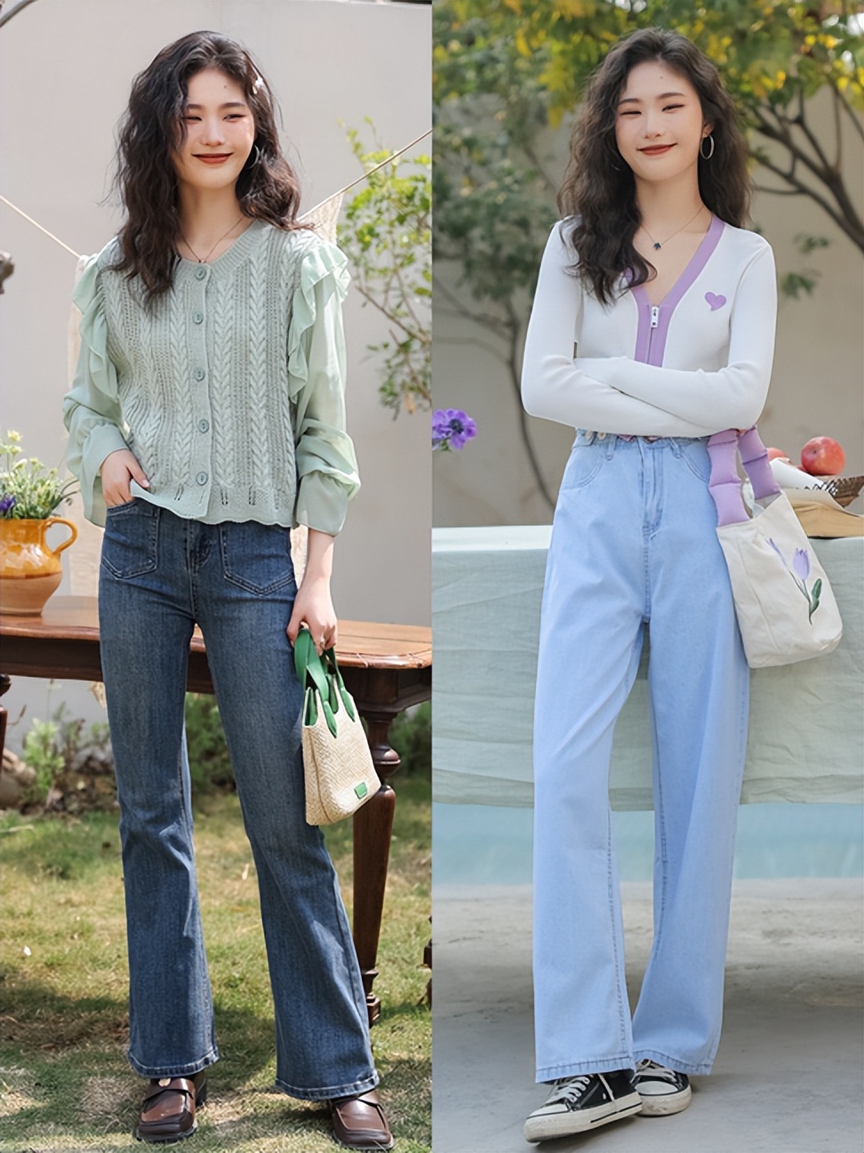 时尚青春范的牛仔裤舒适又百搭,春季经典百搭款显瘦牛仔裤