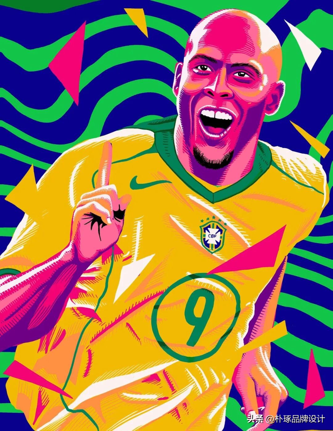 足球运动员手绘图,足球运动员海报设计