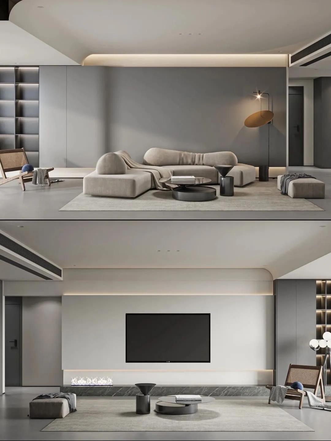 最流行格栅电视背景墙,30款背景墙