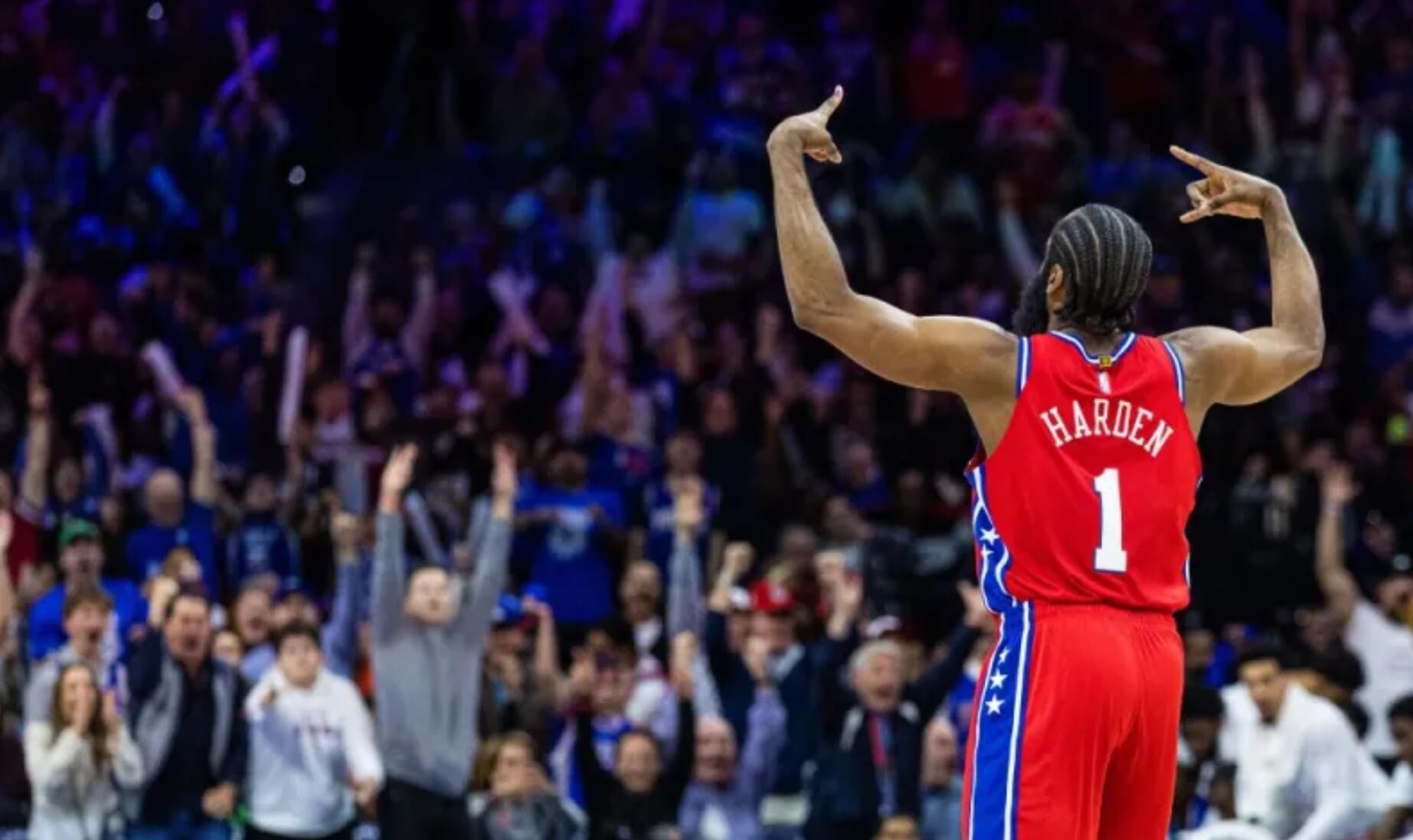 曾经的哈登vs曾经的恩比德,球队战绩排名今天